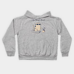 I Do What I Want - 1Bit Pixelart Kids Hoodie